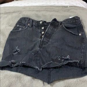 Black Levi jean skirt